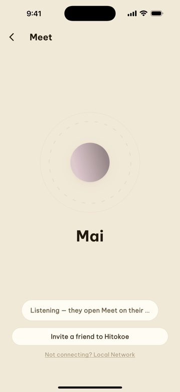 Meet — shake together to connect